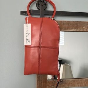 Simply Noelle wristlet clutch pretty orange.